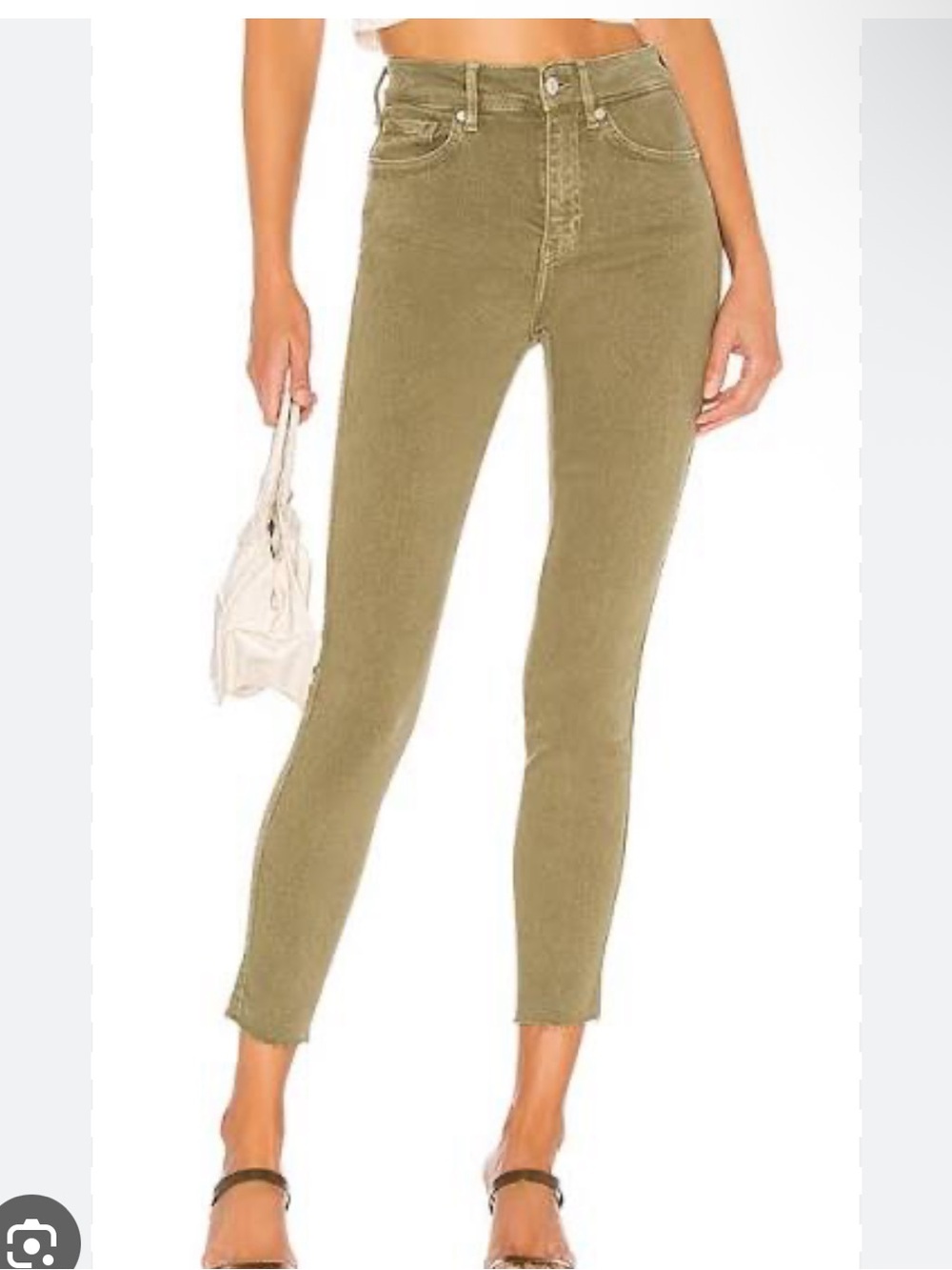 Free People We The Free Raw hem High-Rise Jegging Jeans Army Green 26